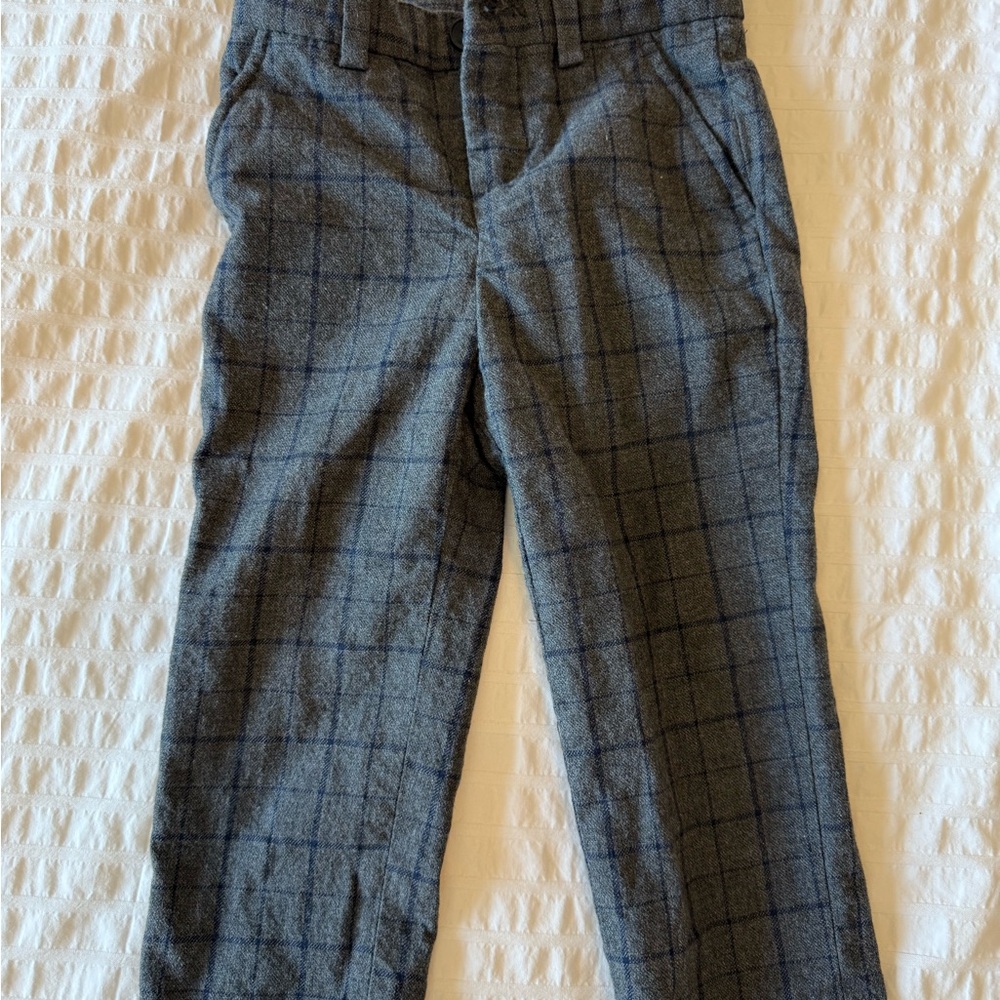 H&M Gray Plaid Classic Tailored Look Pants